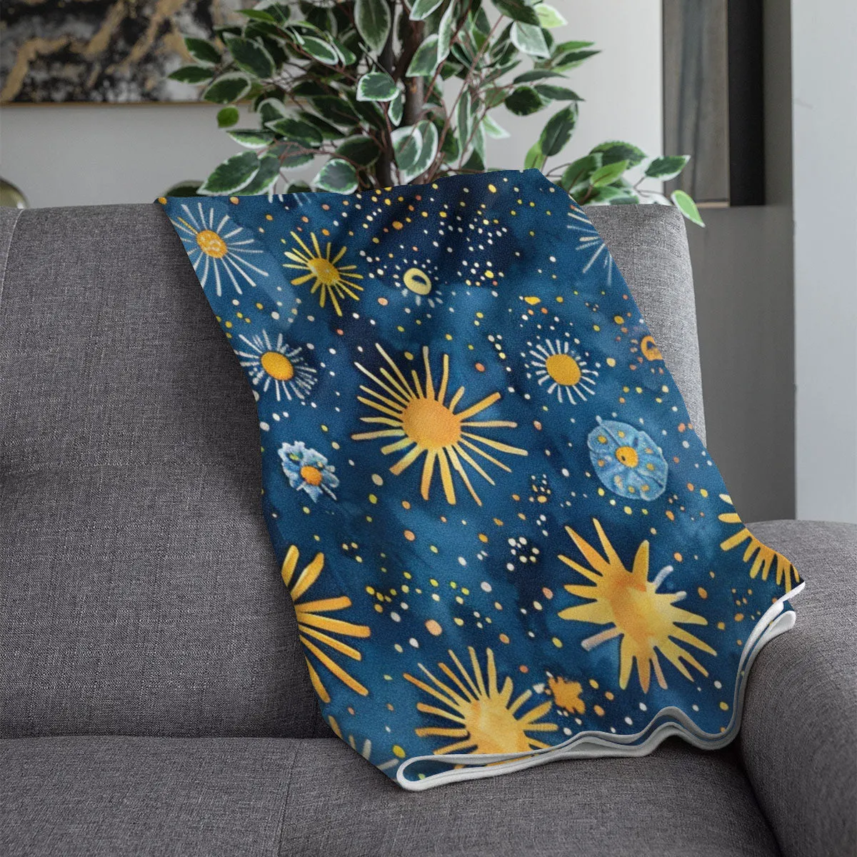 Boho Blanket Throw: Stars Blanket, Woven Throw Blanket, Couch Blanket, Bed Blanket, Boho Decor, Boho Home Decor, Bohemian decor, Boho bed, Stars 005