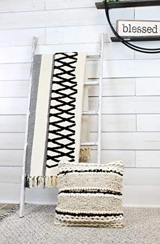 Boho Farmhouse Throw, Black and Off White (Case of 20)