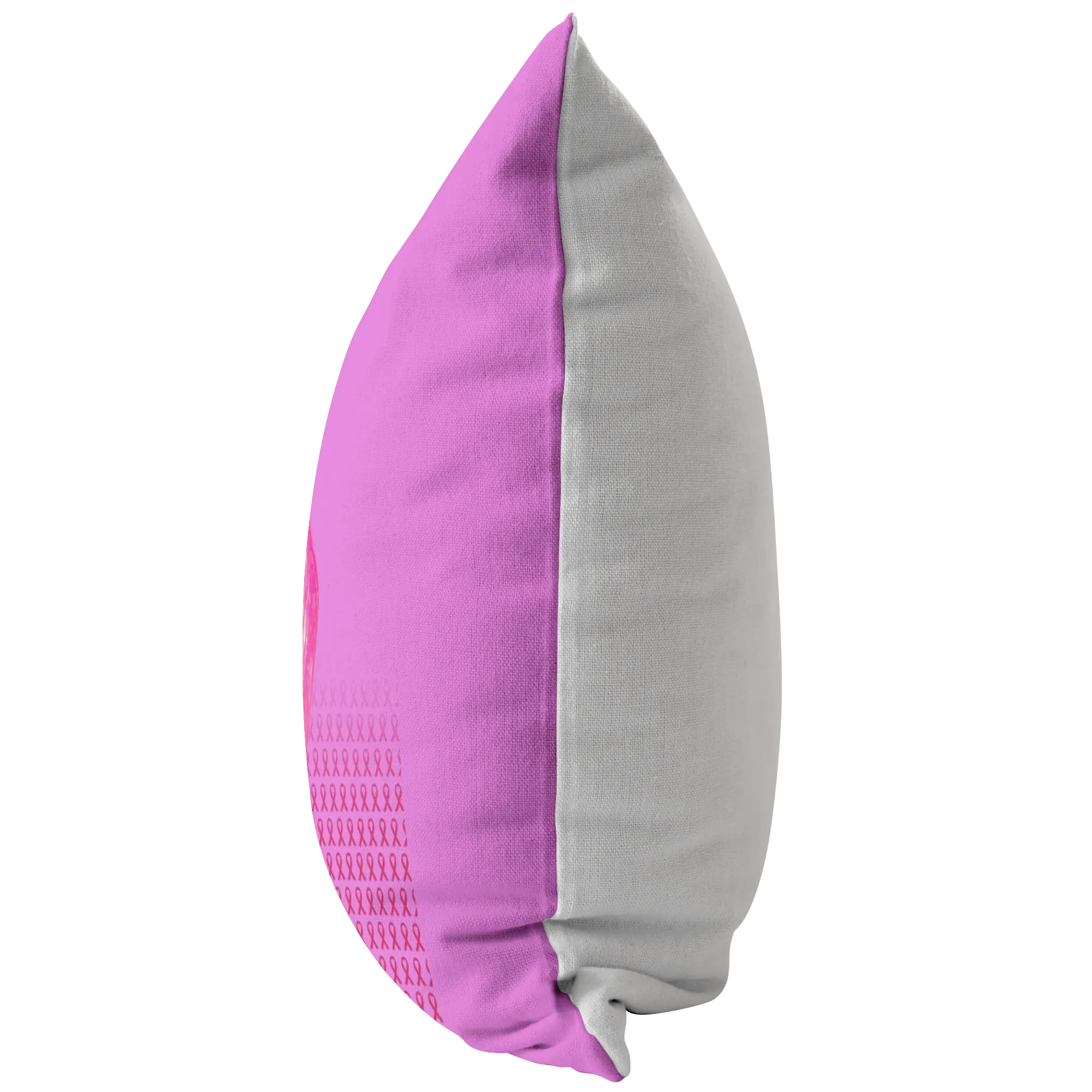 Bold Pink Ribbon Pillow