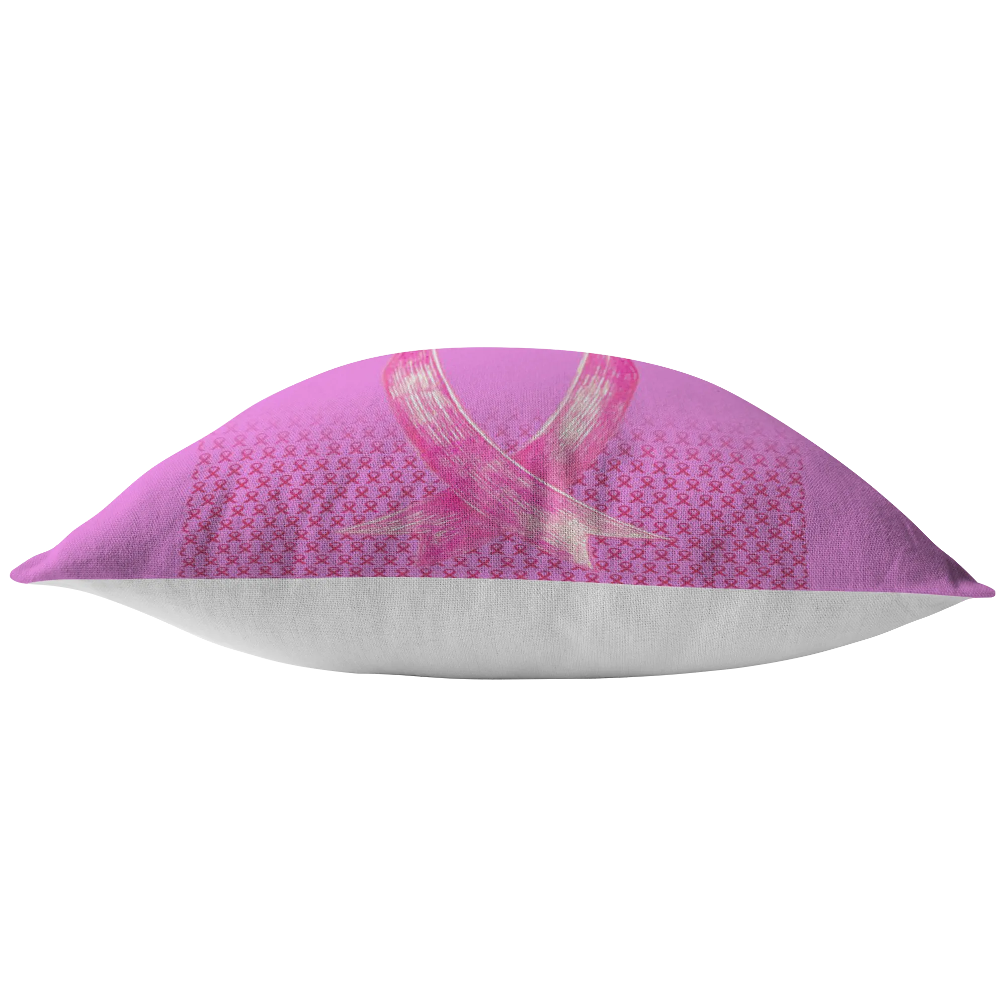 Bold Pink Ribbon Pillow
