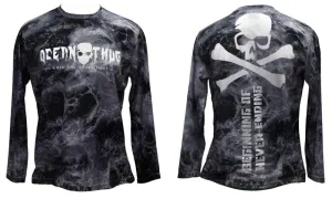 Bone Ocean Thug Distressed Long Sleeve Fishing Shirt -Lightweight Fishing