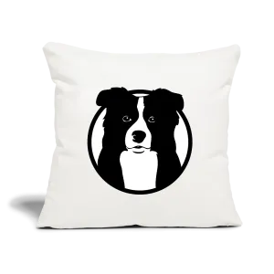 Border Collie-Throw Pillow Cover 18” x 18”