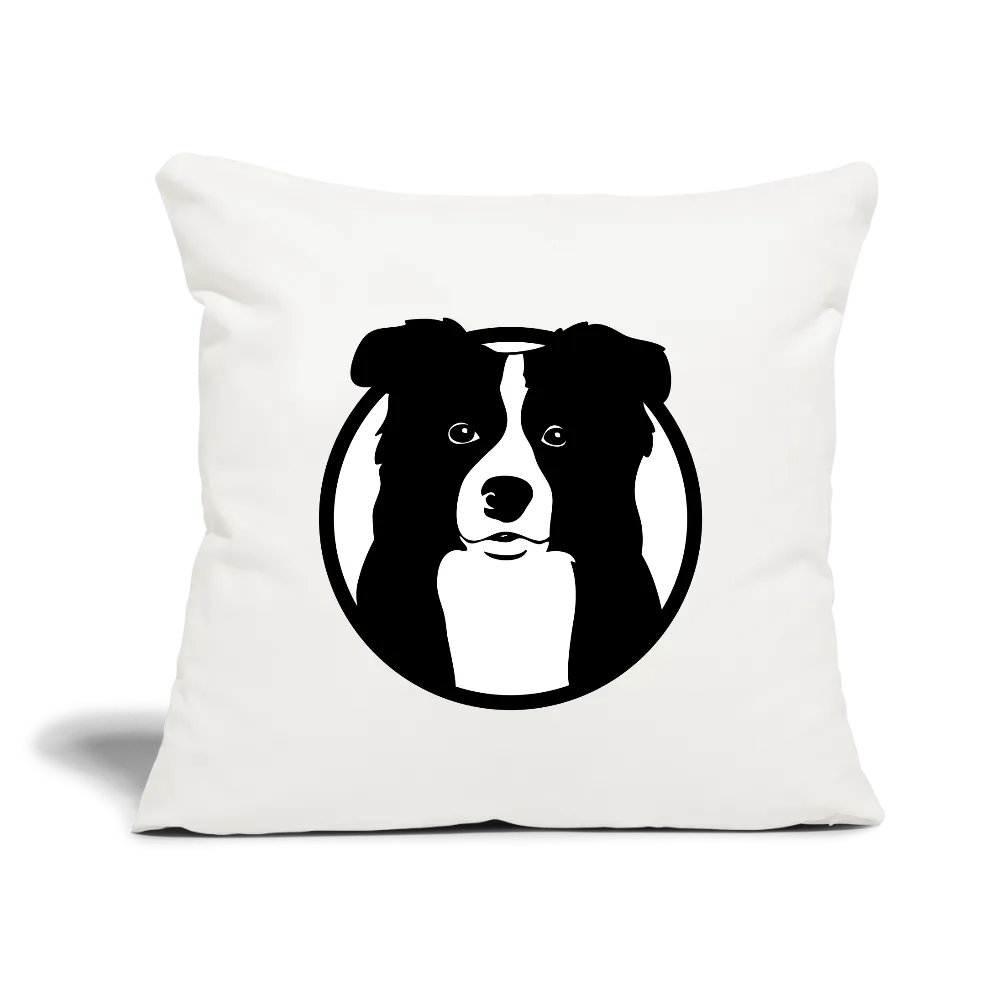 Border Collie-Throw Pillow Cover 18” x 18”