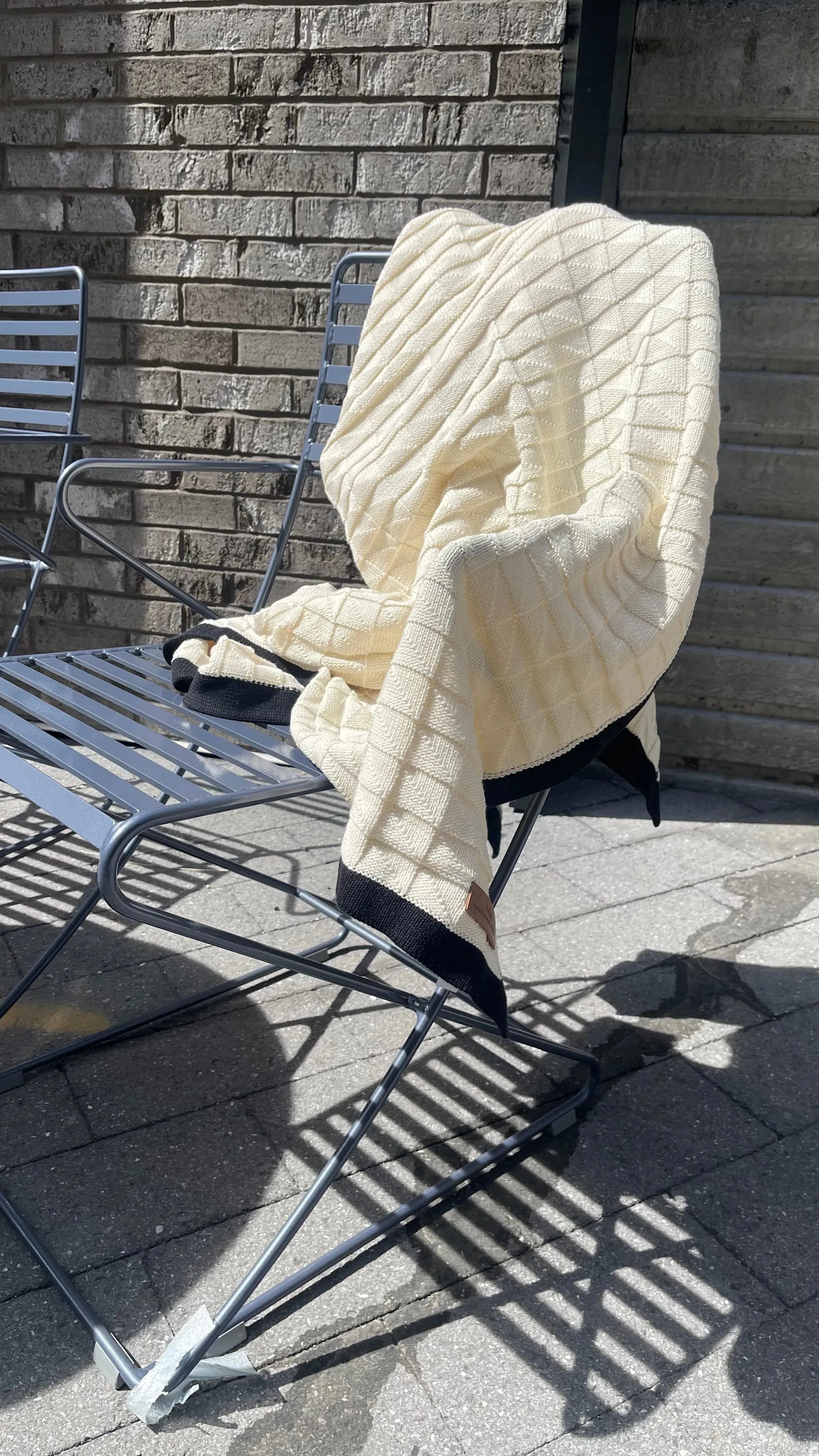 Border Squareview Cotton Throw Blanket