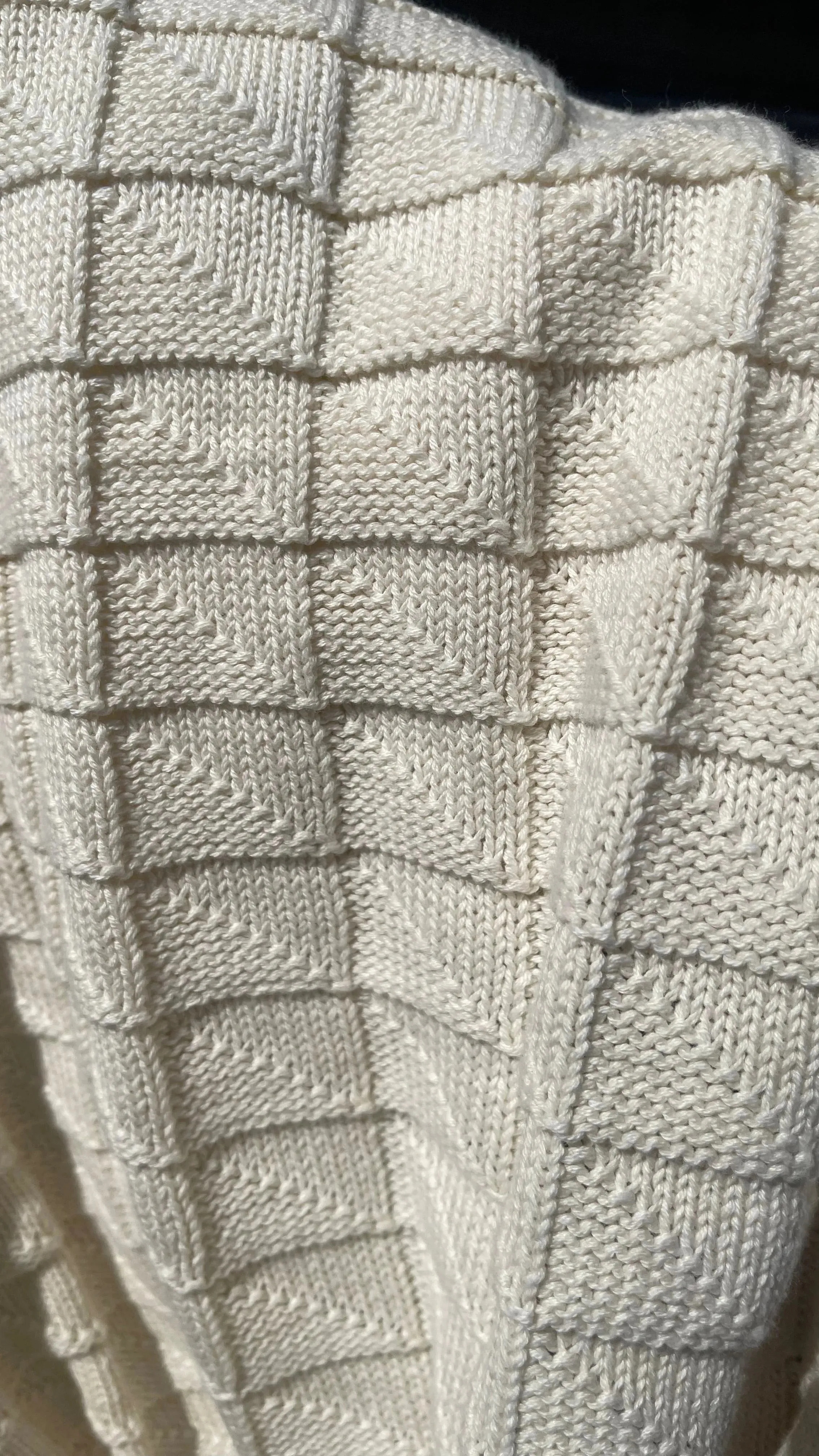 Border Squareview Cotton Throw Blanket