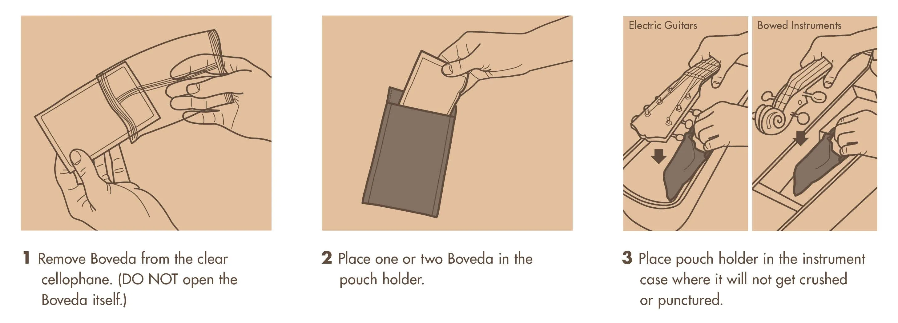 Boveda 2-Way Humidity Control Kit for Violin/Viola