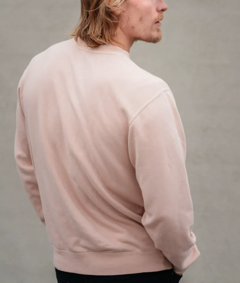 Boxed Logo Pullover Crew - Dusty Pink