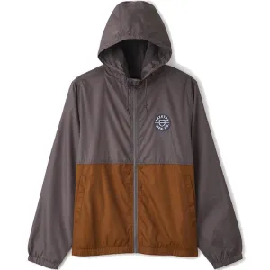 Brixton Claxton Crest Lightweight Zip Hood Jacket Charcoal/Copper