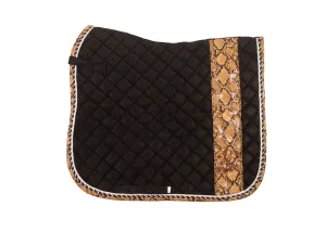 Brown Snakeskin Suede Dressage Pad