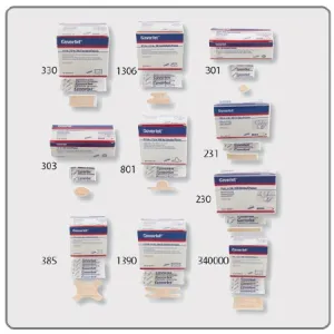 BSN Adhesive Strip Coverlet Fabric 1 X 3" Rectangle Tan (#00231, Sold Per Case)