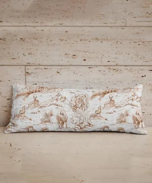 Buffalo Toile Quilted Lumbar Pillow