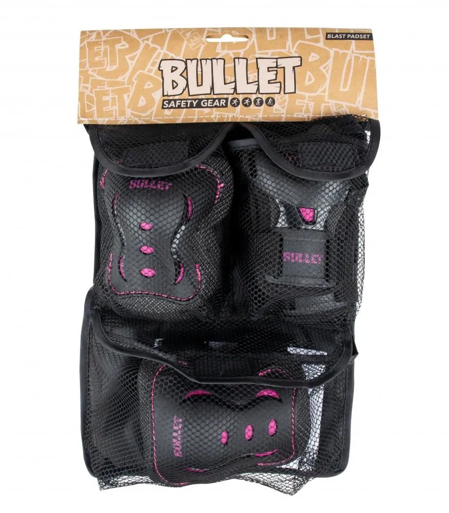 Bullet Triple Padset Blast V2 Junior - Black / Pink
