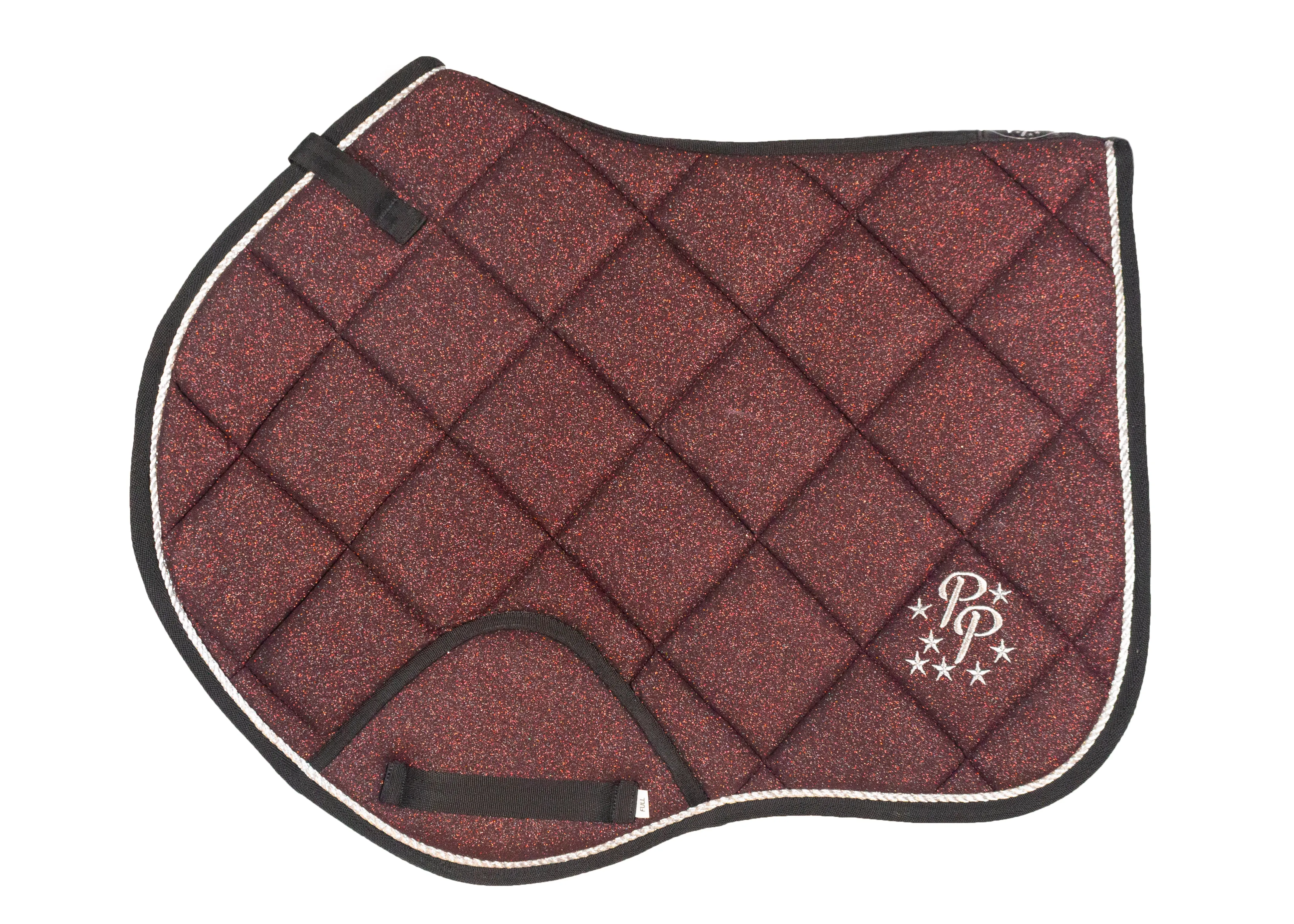 Burgundy Glitter Jump Saddle Pad