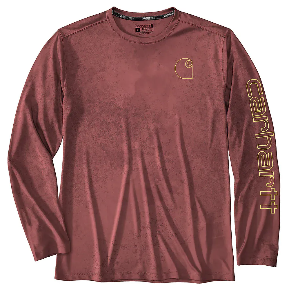 Carhartt Men's Force Sun Defender Lightweight Long-Sleeve Print T-Shirt