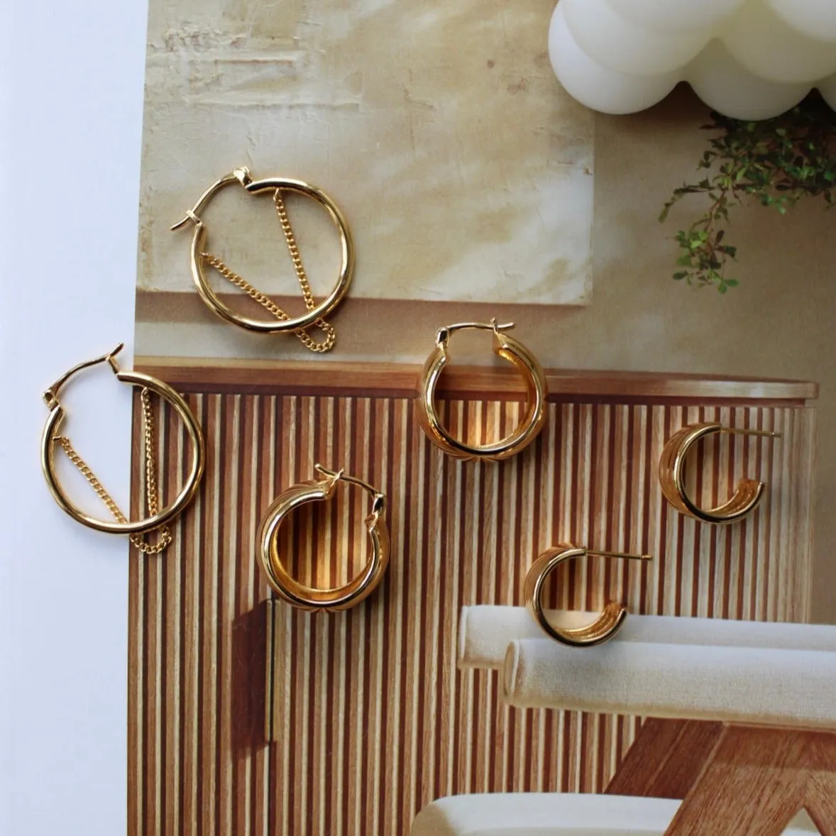 Carmen Triple Chubby Hoop Earrings