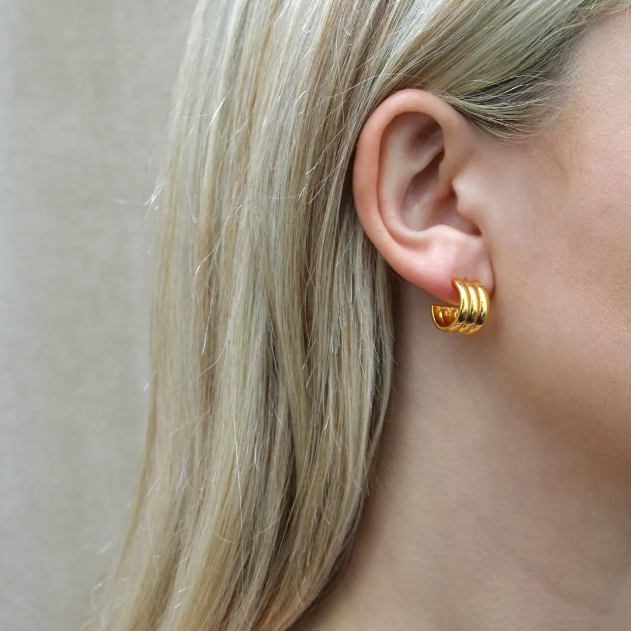 Carmen Triple Chubby Hoop Earrings
