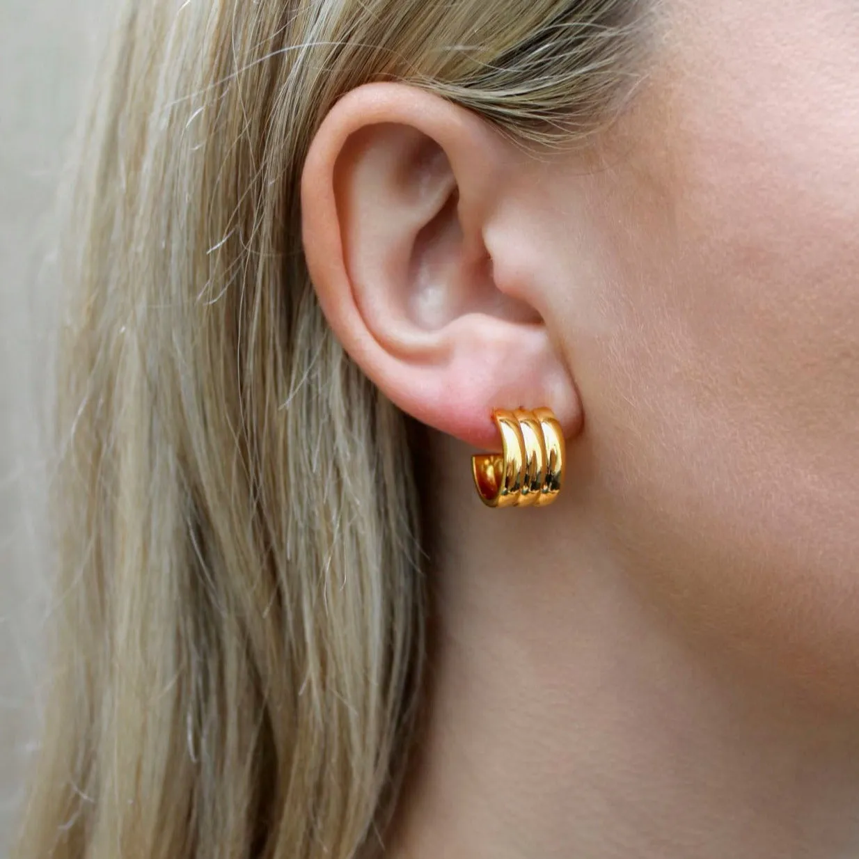 Carmen Triple Chubby Hoop Earrings