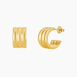 Carmen Triple Chubby Hoop Earrings