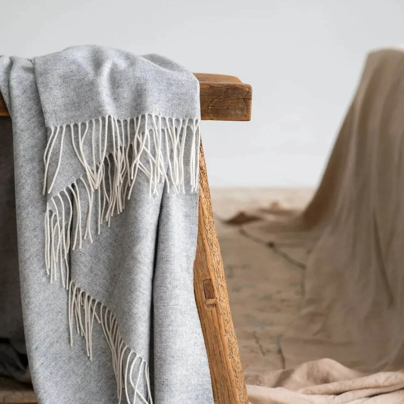 Cashmere Merino XL Blanket | Mist