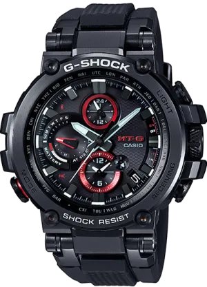 Casio G-Shock MT-G All-Black & Red MTG-B1000B-1A