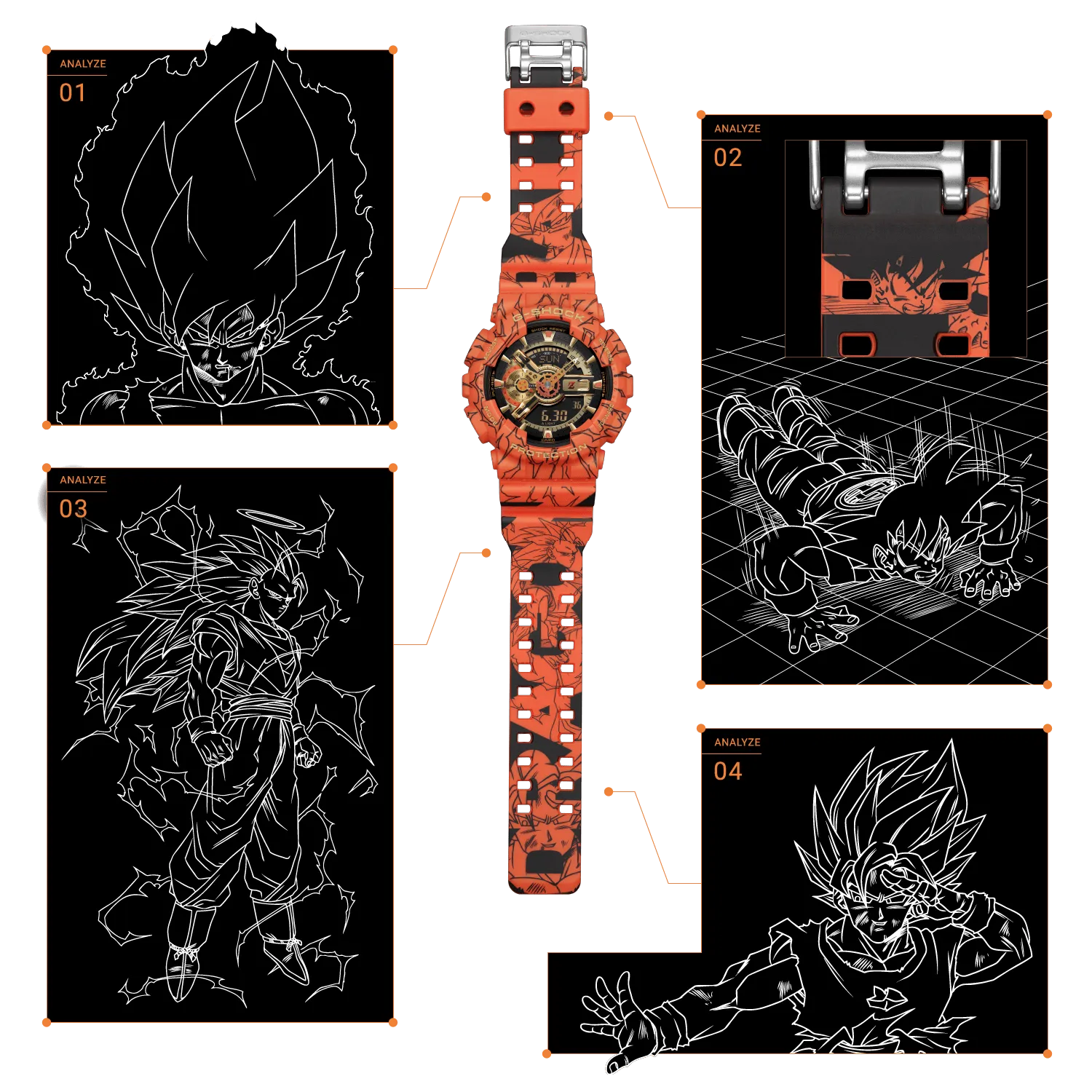 Casio G-Shock X Shounen Jump "Dragon Ball Z" Limited Edition GA-110JDB-1A4