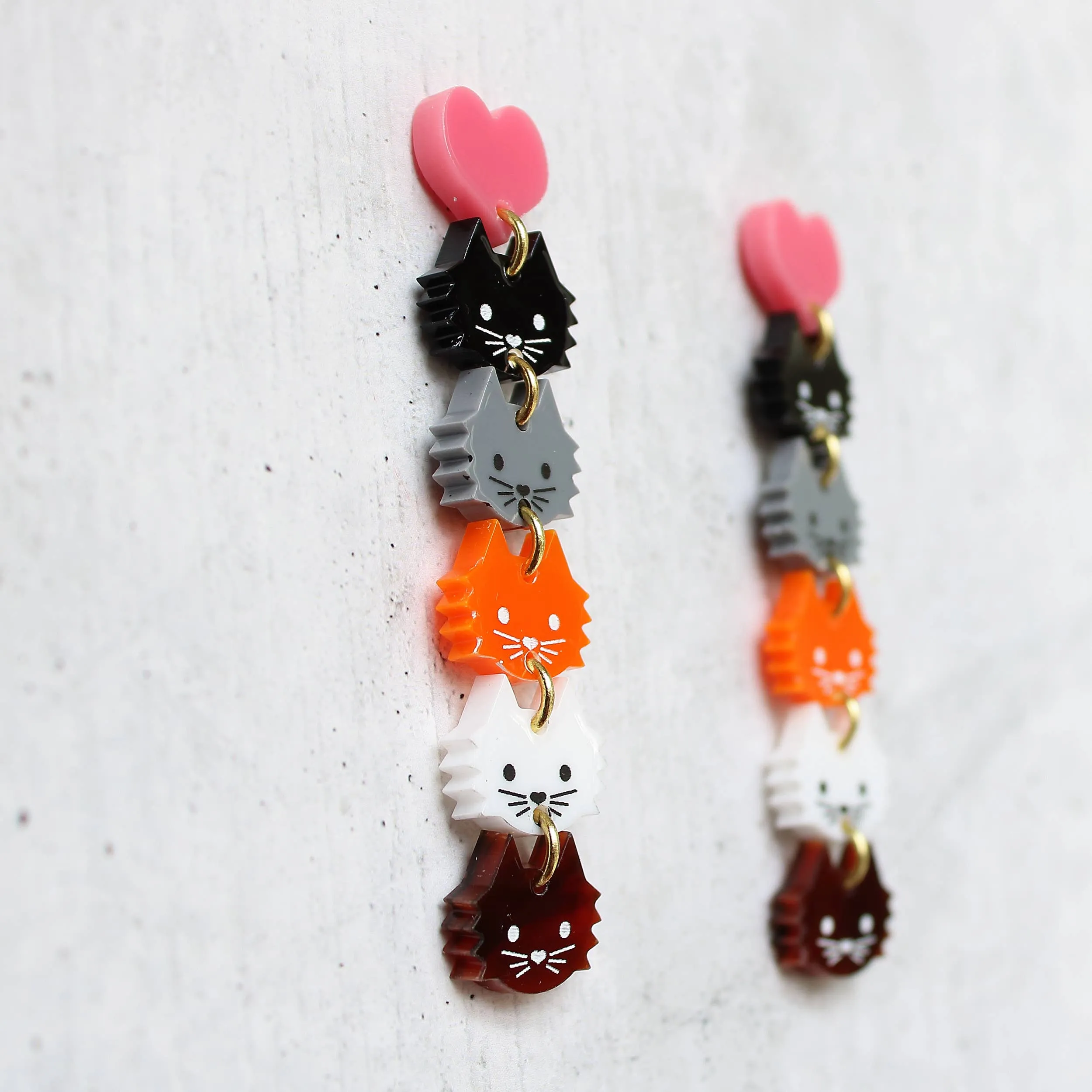 Cat Lady Acrylic Earrings