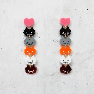 Cat Lady Acrylic Earrings
