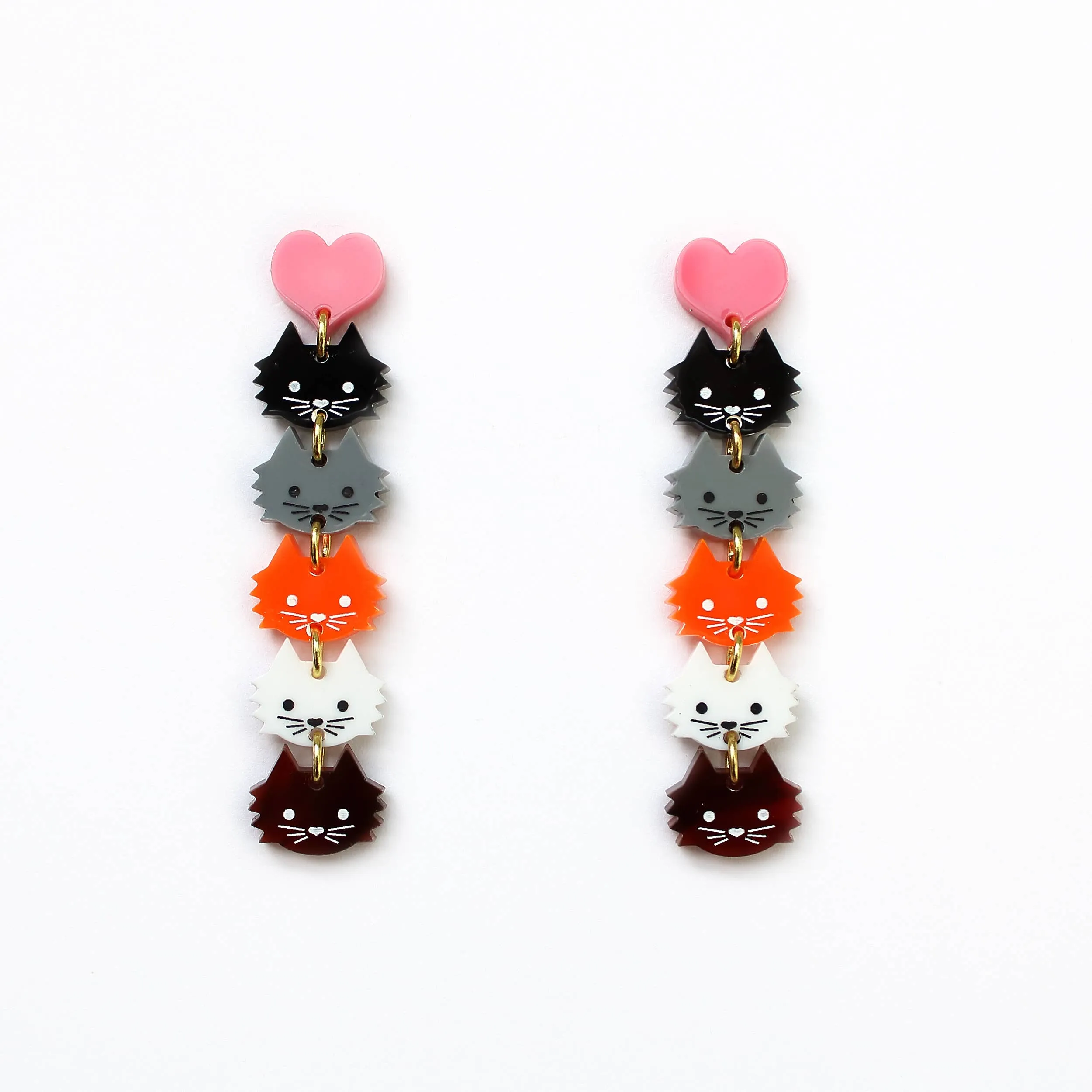 Cat Lady Acrylic Earrings