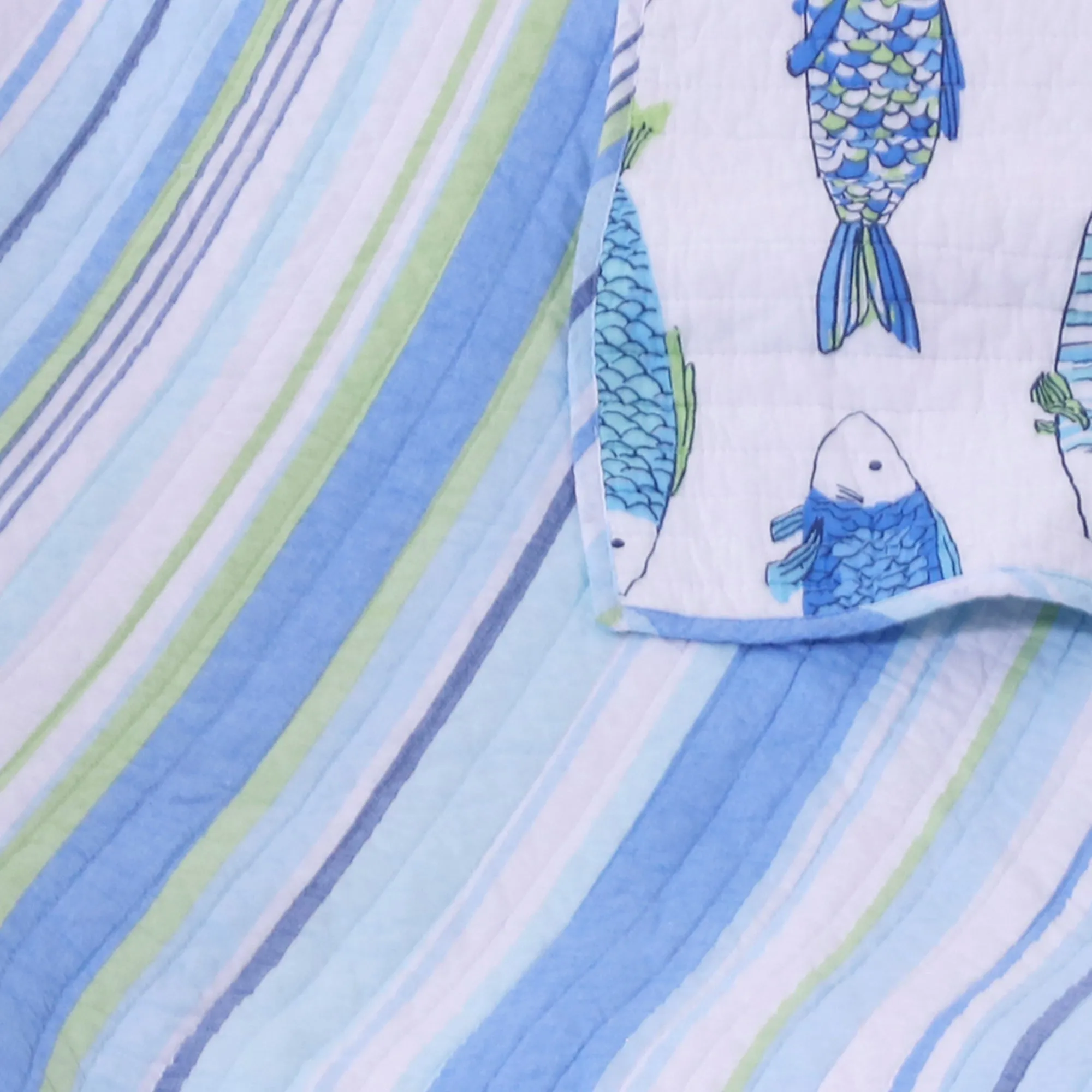 Catalina Fish Quilted Throw