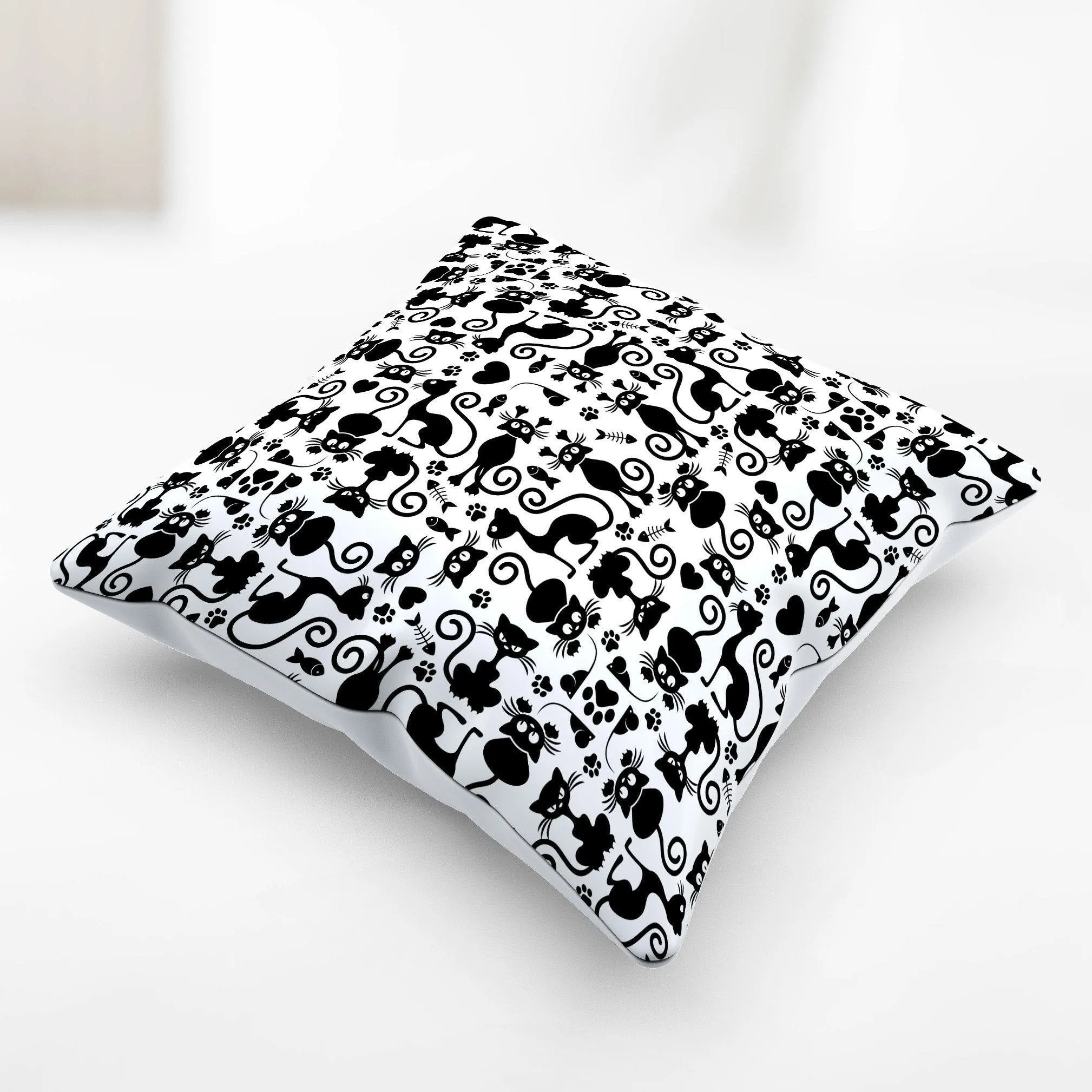 Cats White Pillowcase