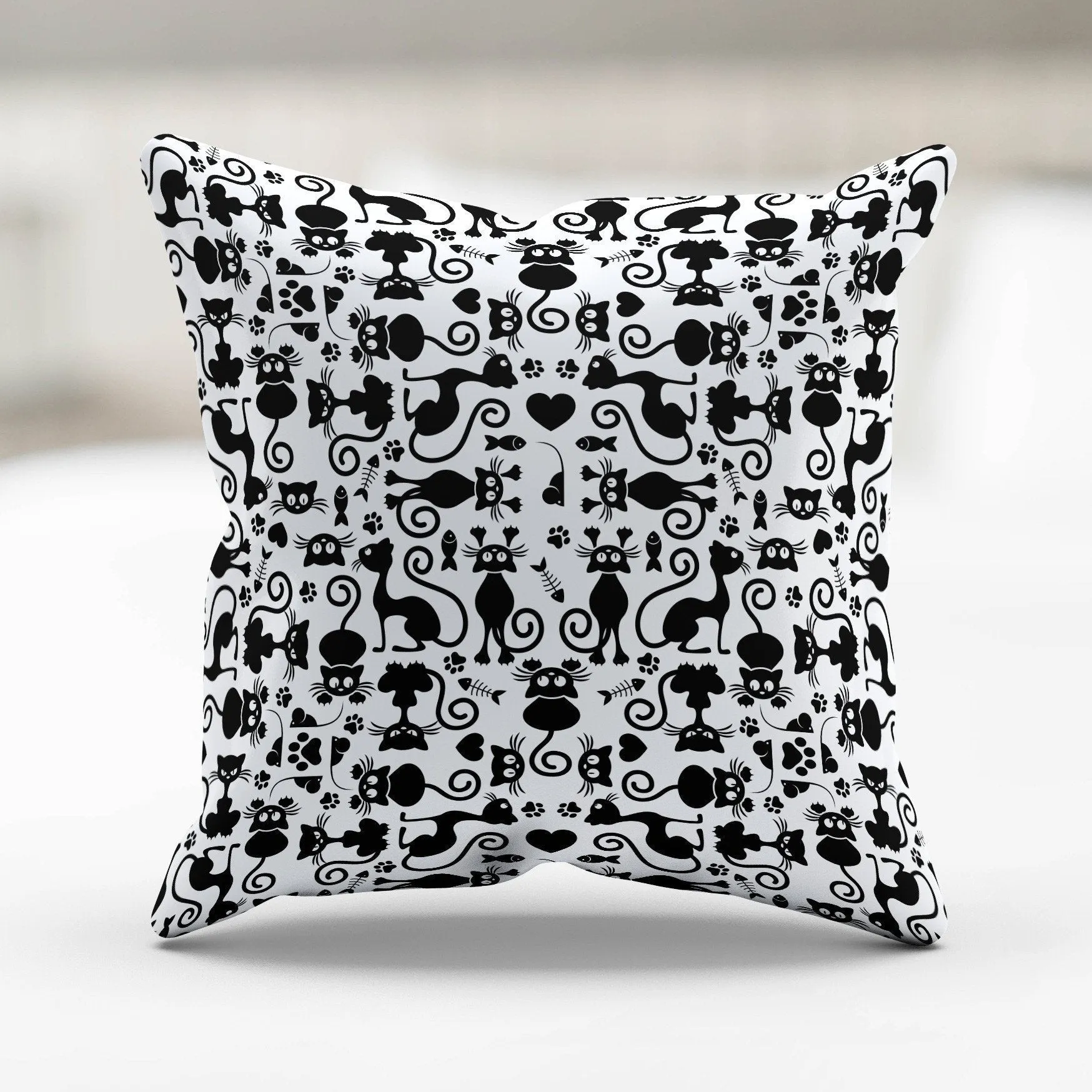 Cats White Pillowcase