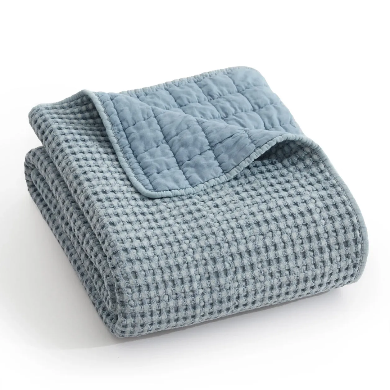Chambray Waffle Throw