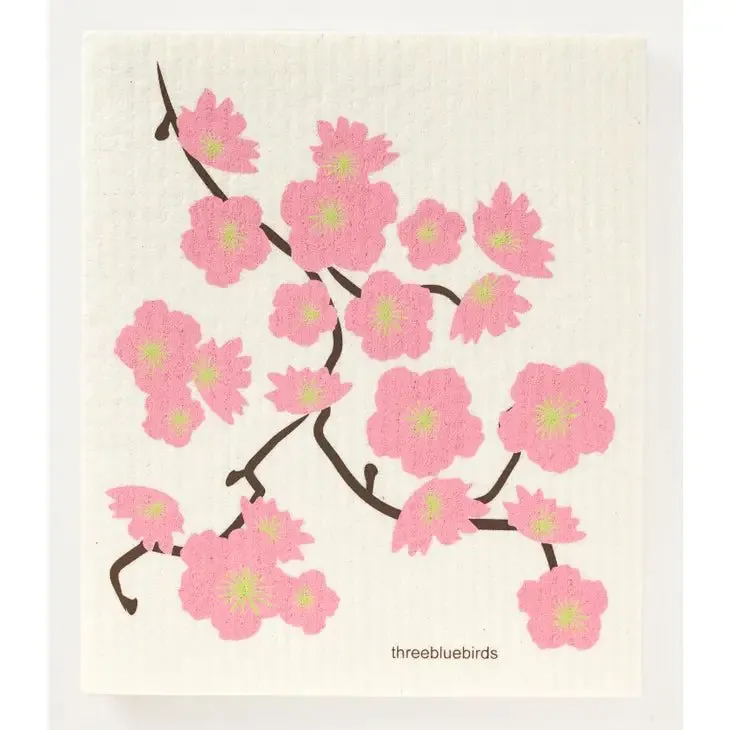 Cherry Blossoms Swedish Dishcloth