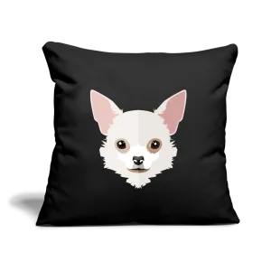 Chihuahua-Black Throw Pillow Cover 18” x 18”