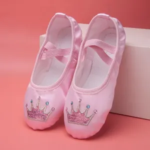Children's Soft Sole Dance Shoes: Cat Claw Satin Embroidery Ballet Body Gymnastics Shoes