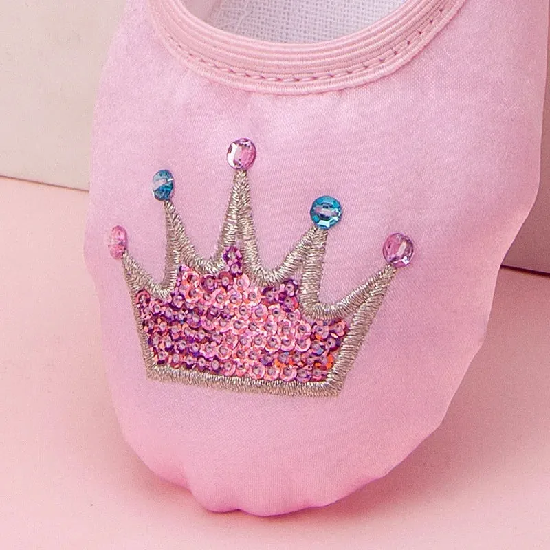 Children's Soft Sole Dance Shoes: Cat Claw Satin Embroidery Ballet Body Gymnastics Shoes