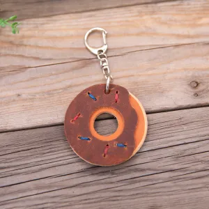Chocolate Maple Donut Keychain