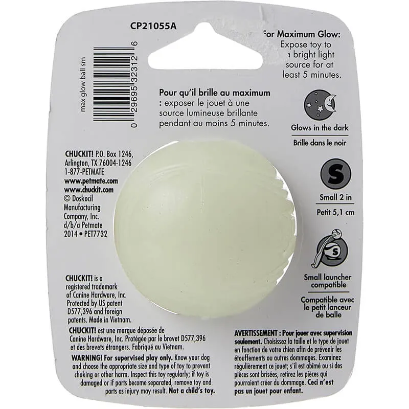Chuckit Maxglow Ball- Small