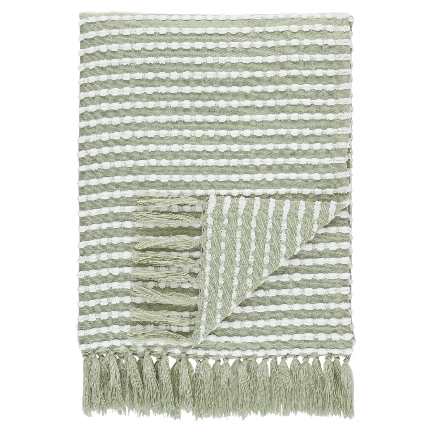CL Stab Stitch Throw Sage
