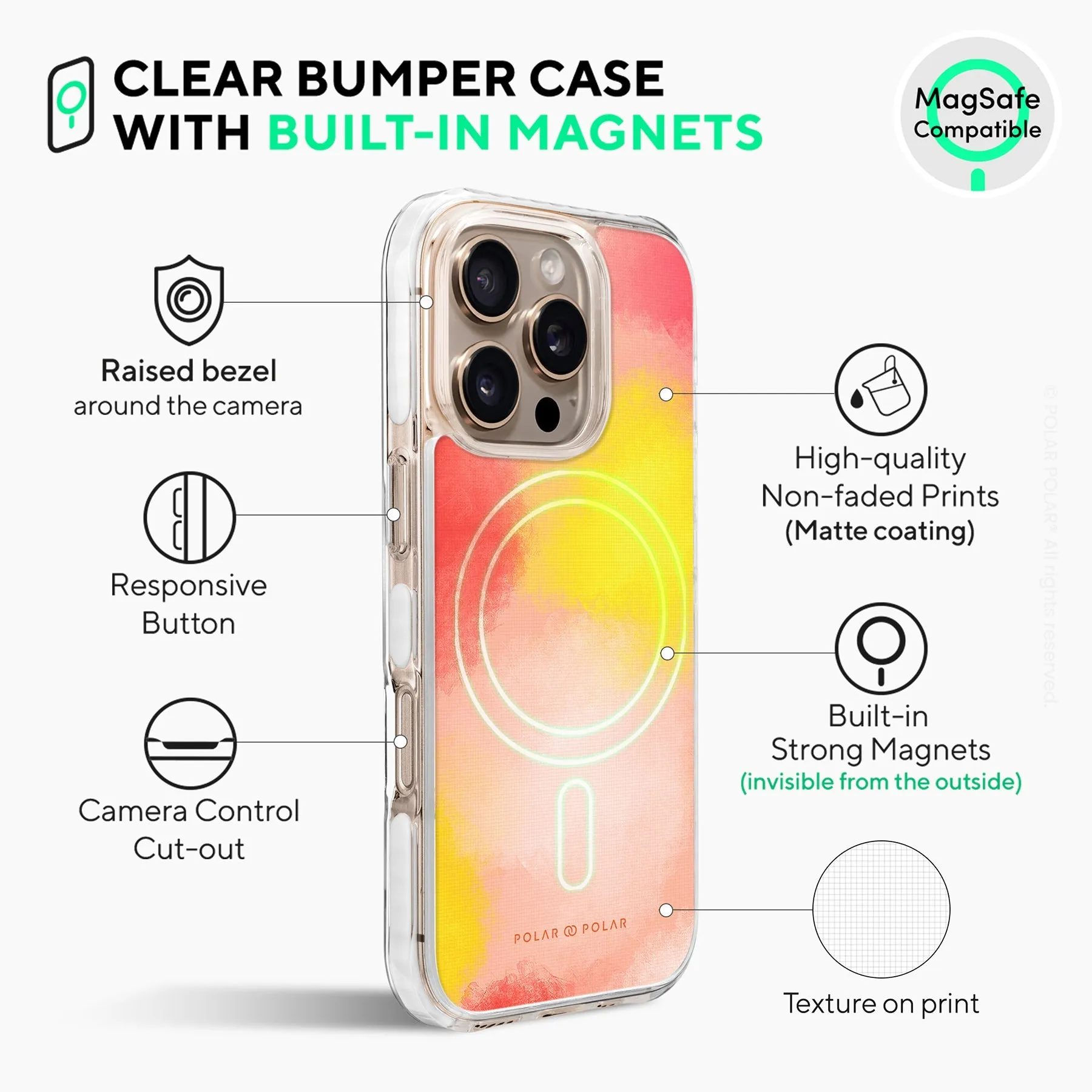 Clouds in Fall - iPhone 16 Pro Max Clear Bumper MagSafe Case