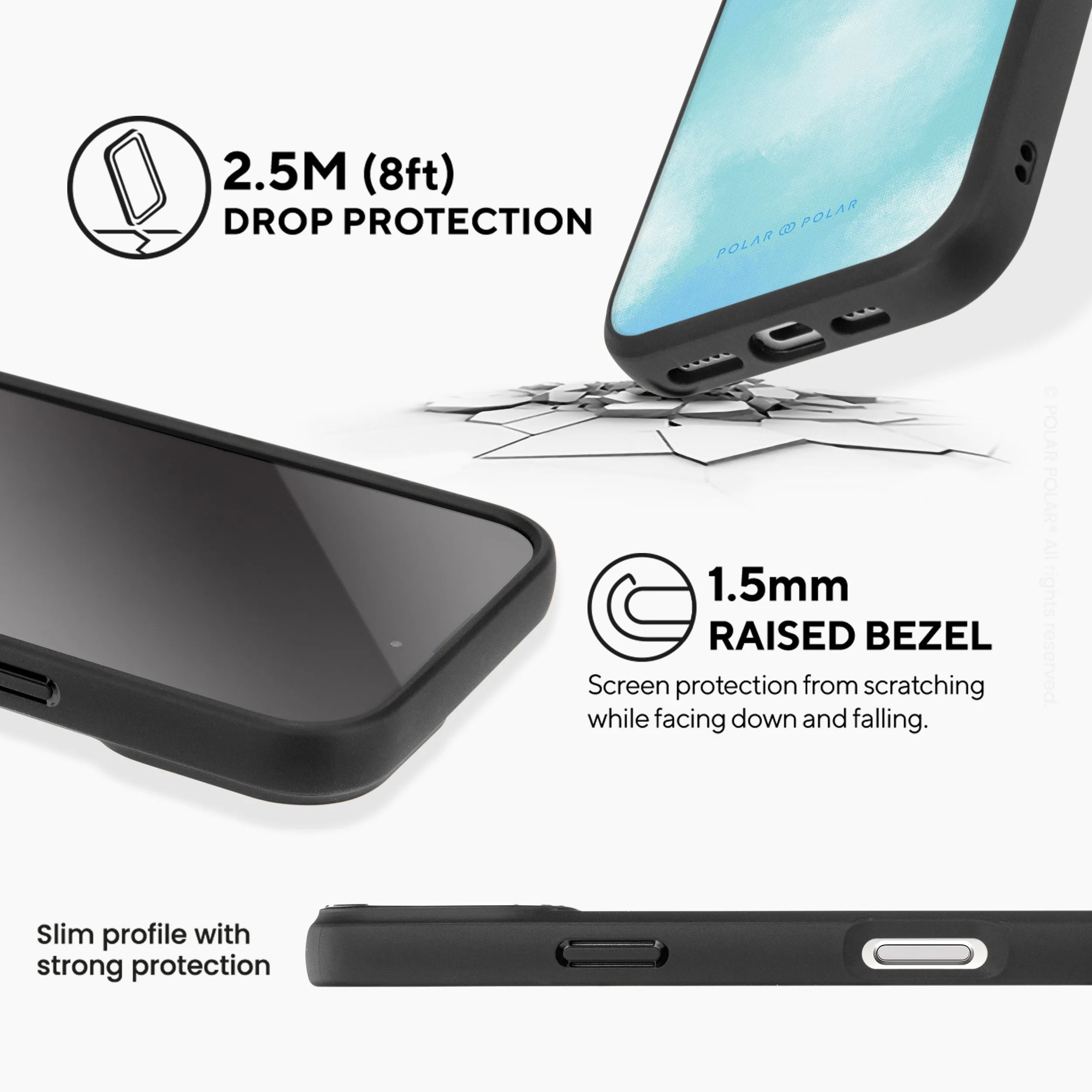 Clouds in Spring - iPhone 16 Plus Frosted Black Bumper MagSafe Case