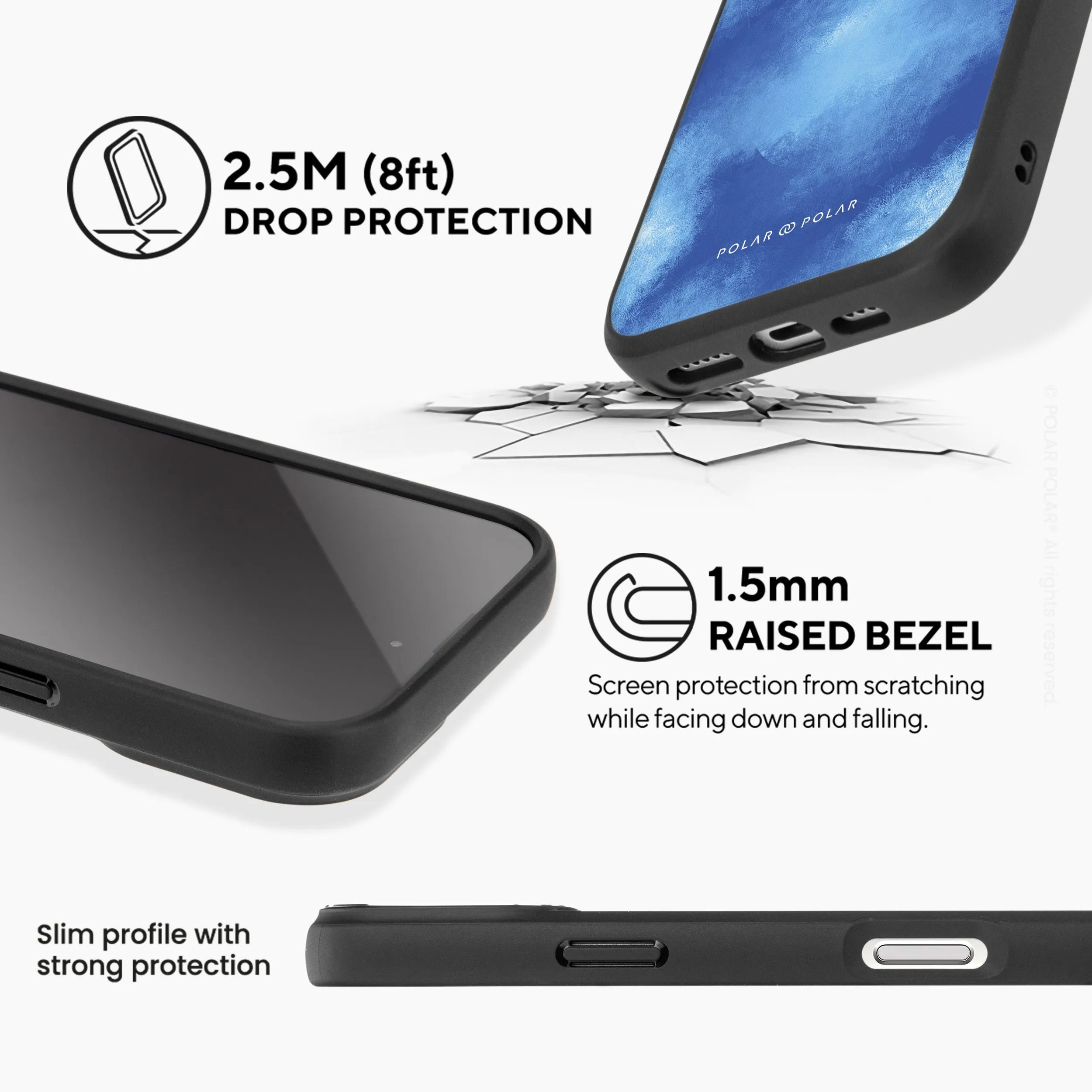 Clouds in Summer - iPhone 16 Frosted Black Bumper MagSafe Case