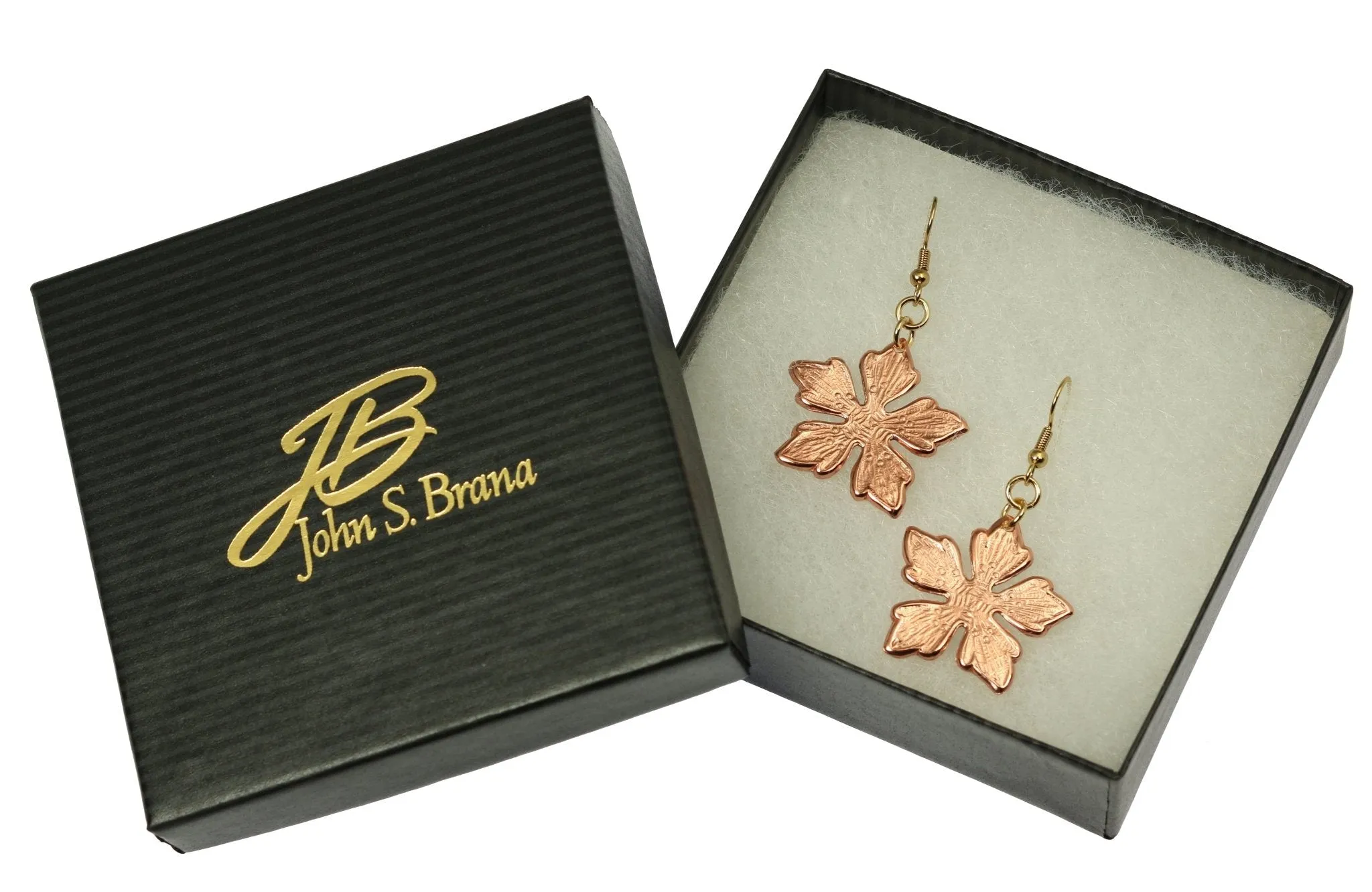 Copper Buttercup Flower Earrings