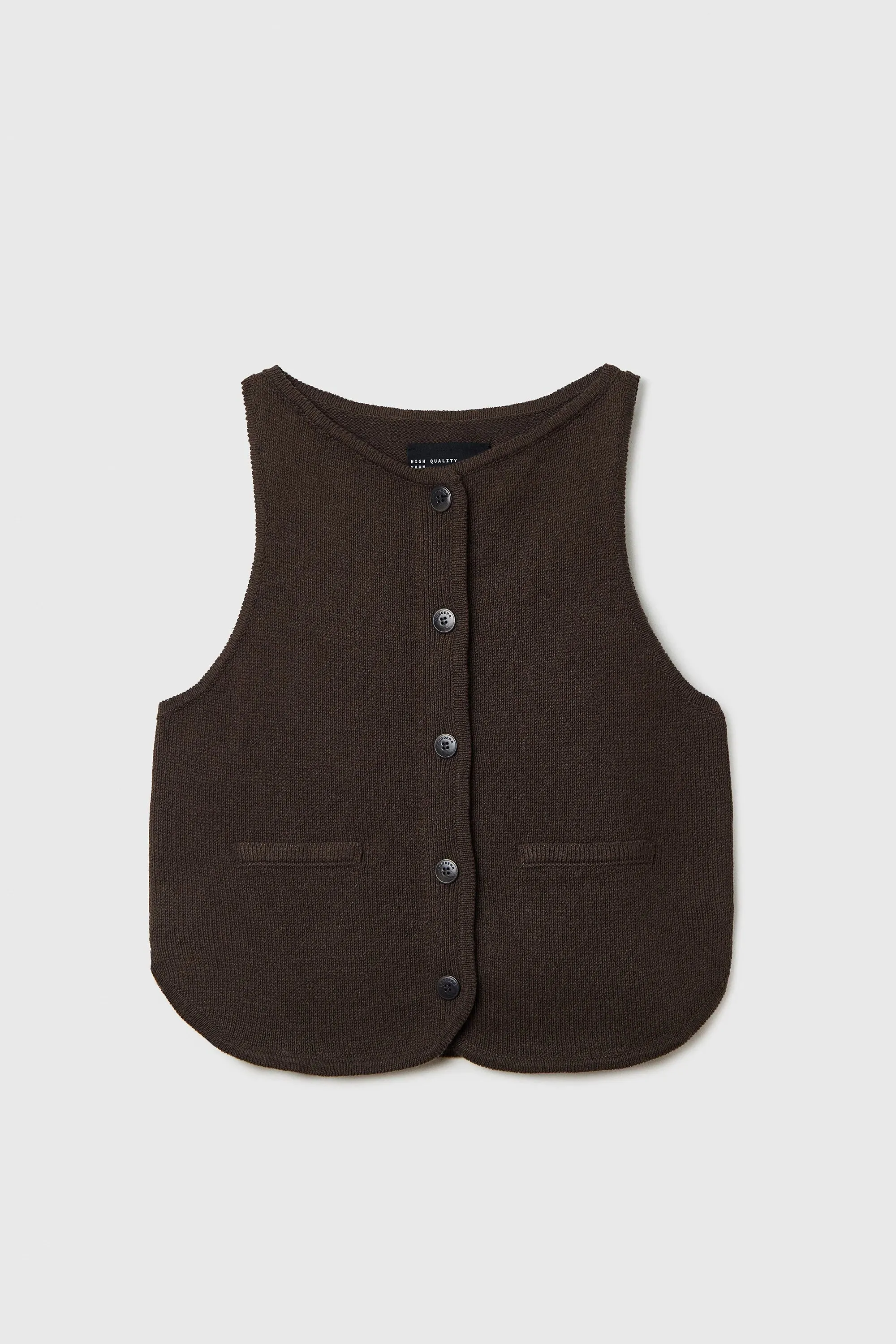Cordera - Boat-Neck Waistcoat (Brown)