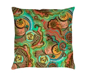 Cornucopia Pattern Throw Pillow