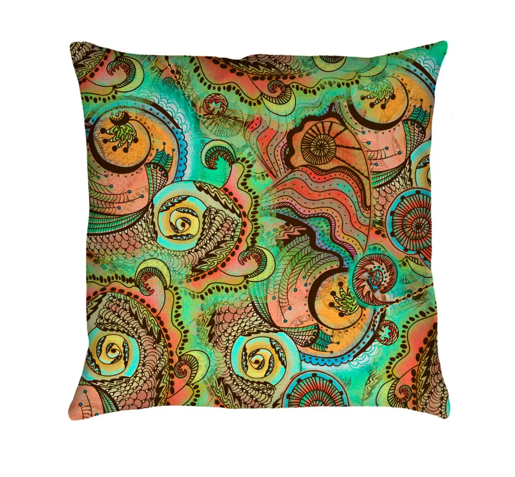 Cornucopia Pattern Throw Pillow