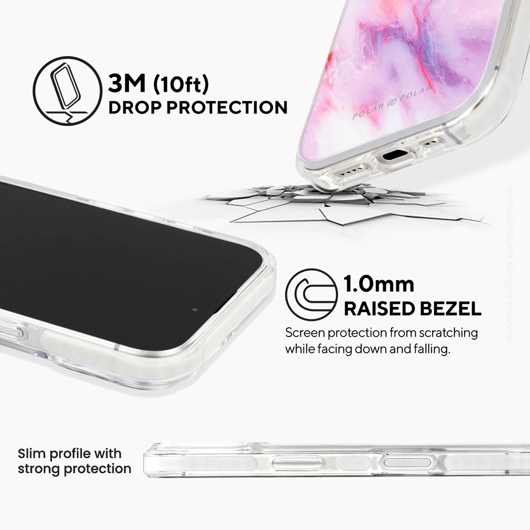 Cotton Candy - iPhone 16 Plus Clear Bumper MagSafe Case