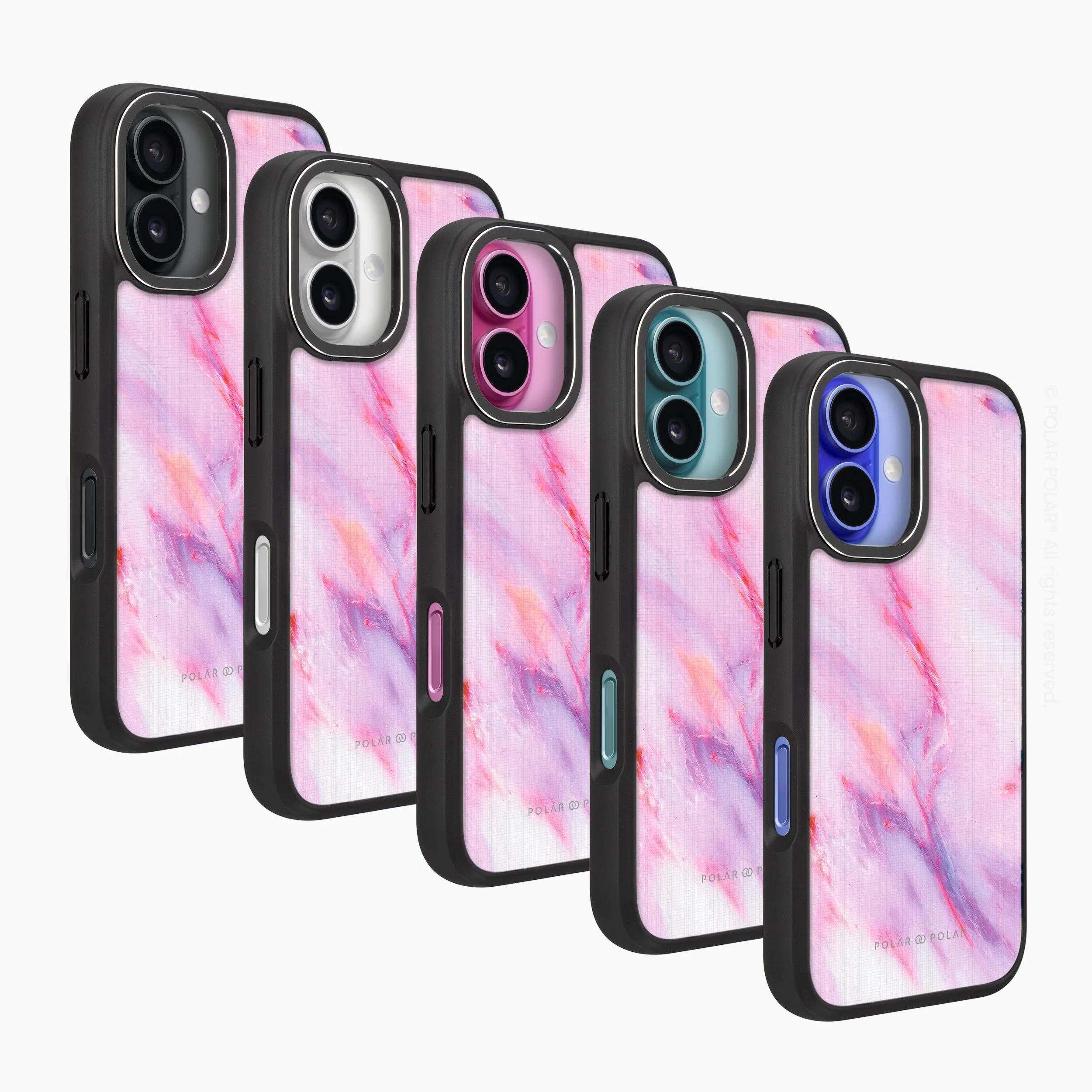 Cotton Candy - iPhone 16 Plus Frosted Black Bumper MagSafe Case