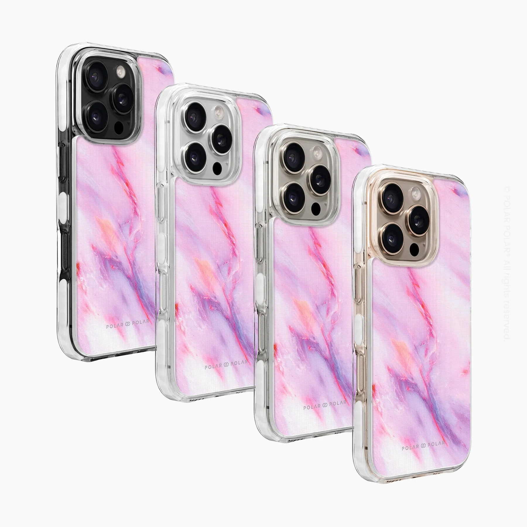 Cotton Candy - iPhone 16 Pro Max Clear Bumper MagSafe Case
