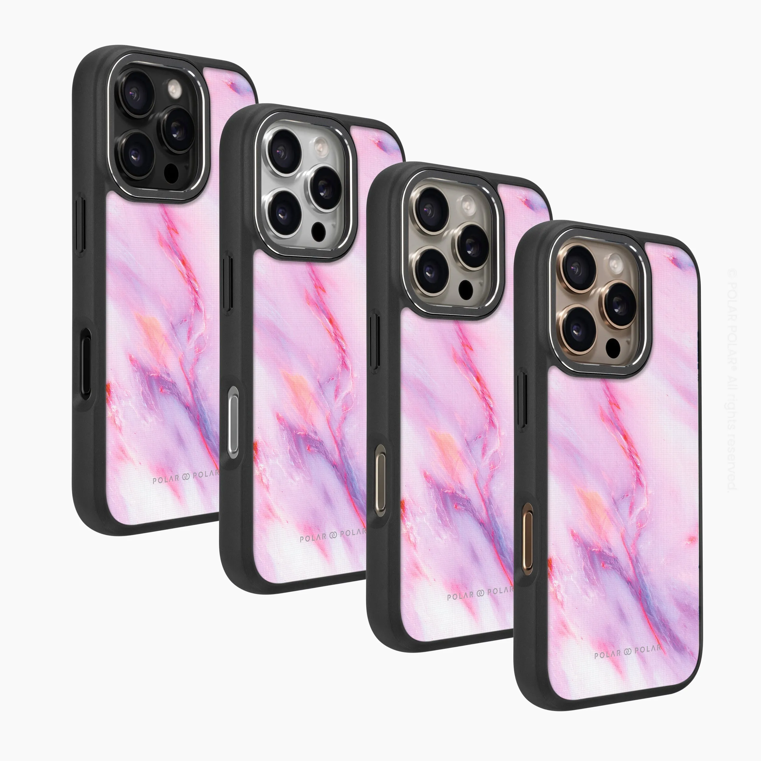 Cotton Candy - iPhone 16 Pro Max Frosted Black Bumper MagSafe Case